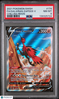 2021 Pokemon SWSH FA/Galarian Zapdos V Chilling Reign PSA 8