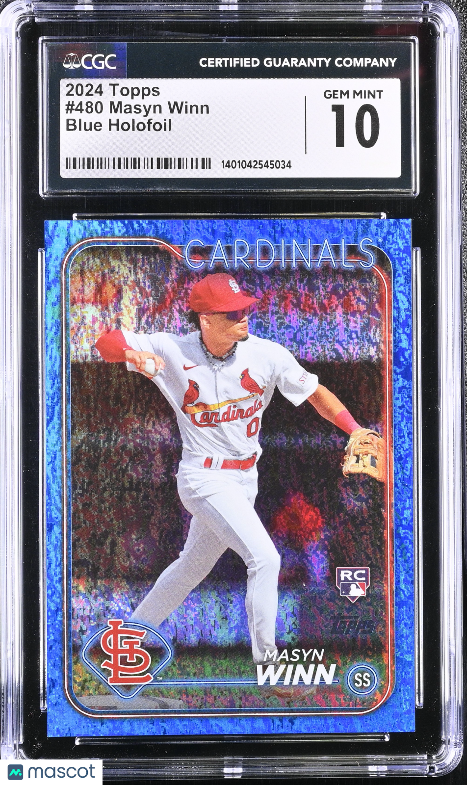 2024 Topps Series 2 Masyn Winn Rookie Blue Holofoil 670/999 CGC 10 RC