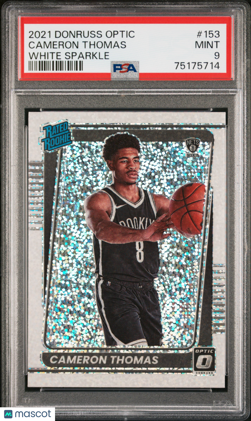 2021 Donruss Optic Cameron Thomas Rookie White Sparkle PSA 9 RC