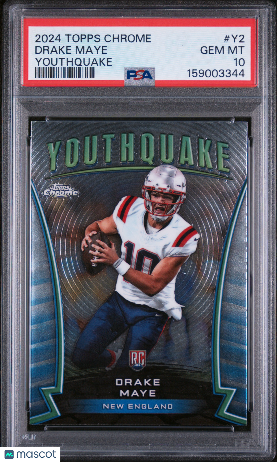 2024 Topps Chrome Drake Maye Rookie Youthquake PSA 10