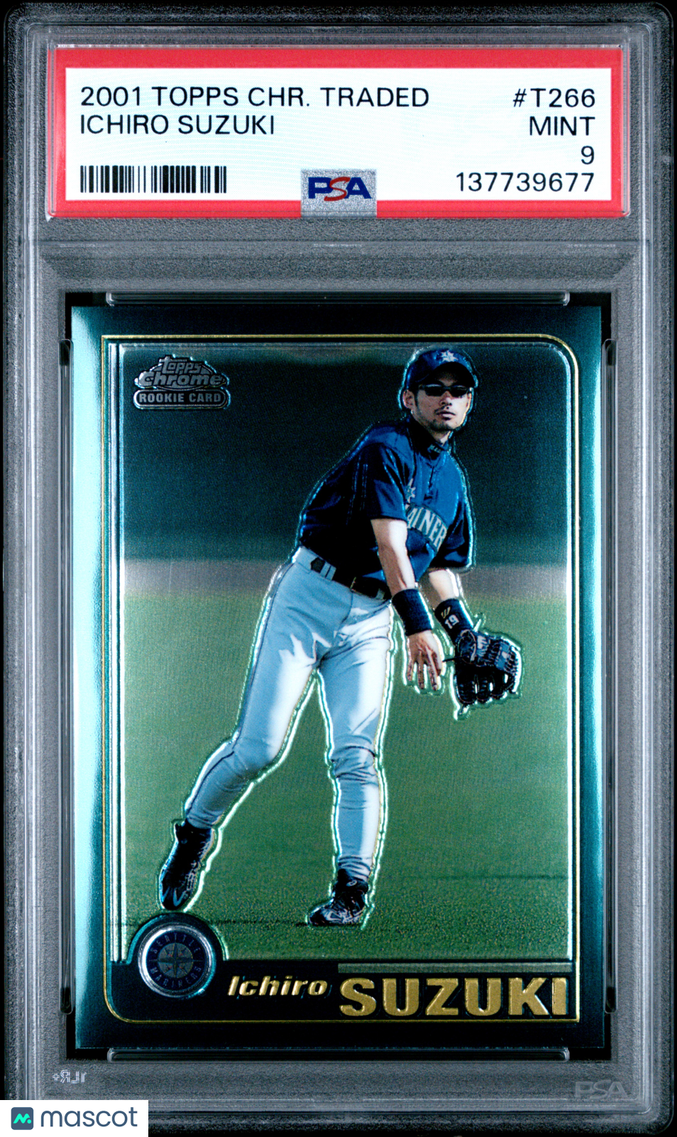 2001 Topps Chrome Traded Ichiro Suzuki #T266 PSA 9