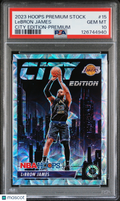 2023 Hoops Premium Stock LeBron James City Edition Premium PSA 10
