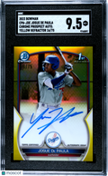 2023 Bowman Josue De Paula Yellow Refractor Auto 16/75 SGC 9.5