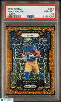2023 Prizm Puka Nacua Rookie Orange Lazer PSA 10 RC