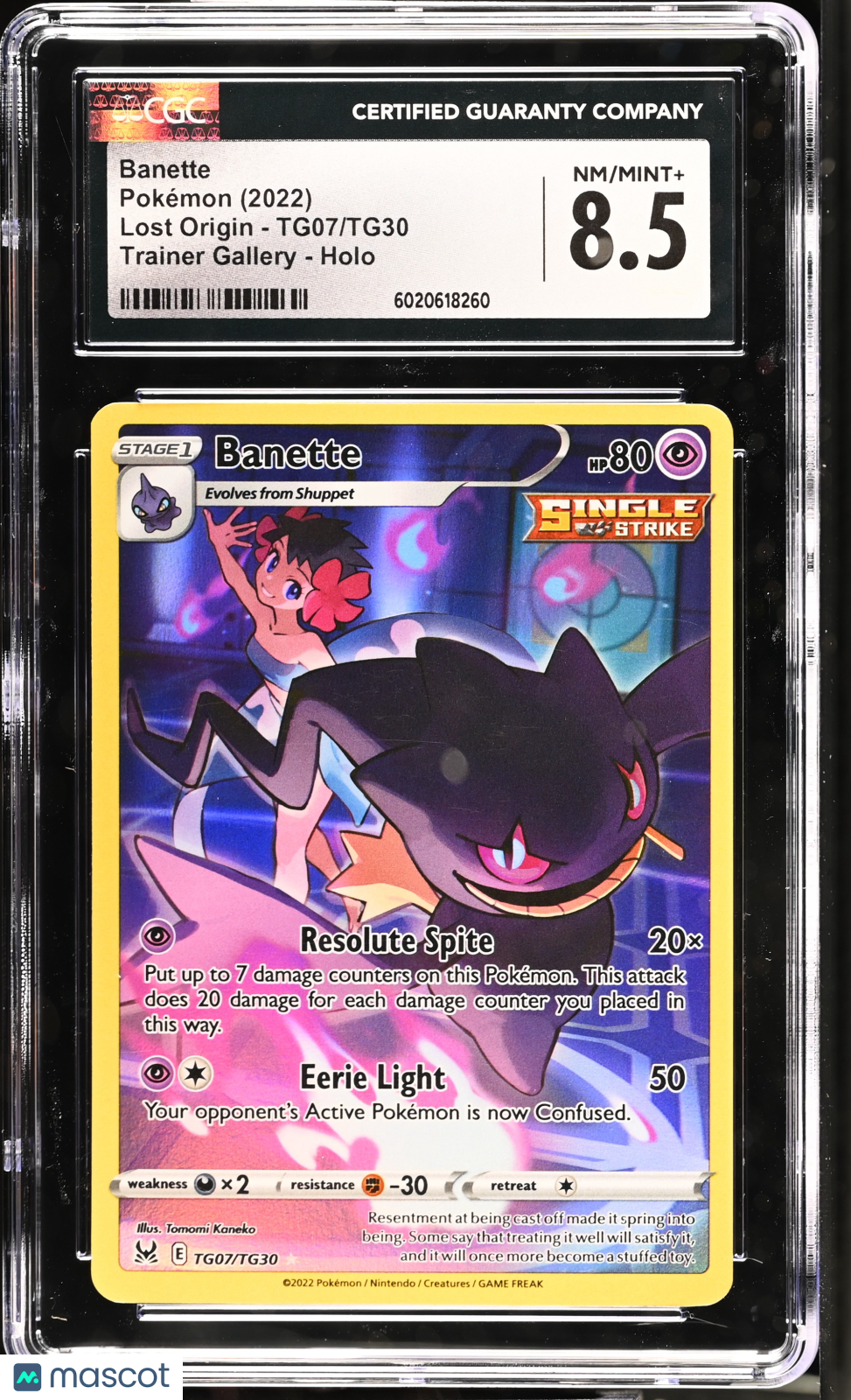 2022 Pokemon Banette Lost Origin CGC 8.5