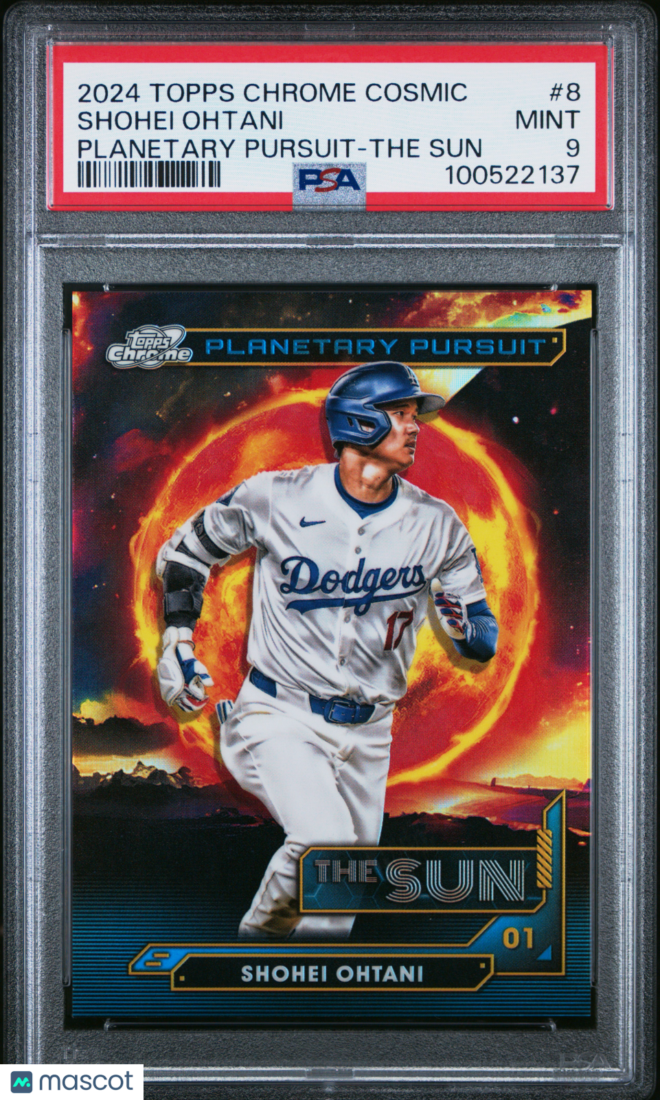 2024 Topps Chrome Cosmic Shohei Ohtani Planetary Pursuit The Sun PSA 9