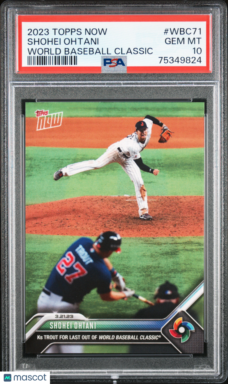 2023 Topps Now Shohei Ohtani World Baseball Classic PSA 10