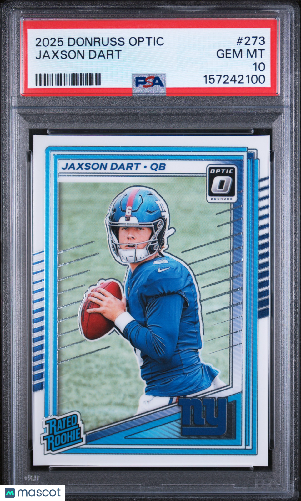 2025 Donruss Optic Jaxson Dart Rookie PSA 10 RC