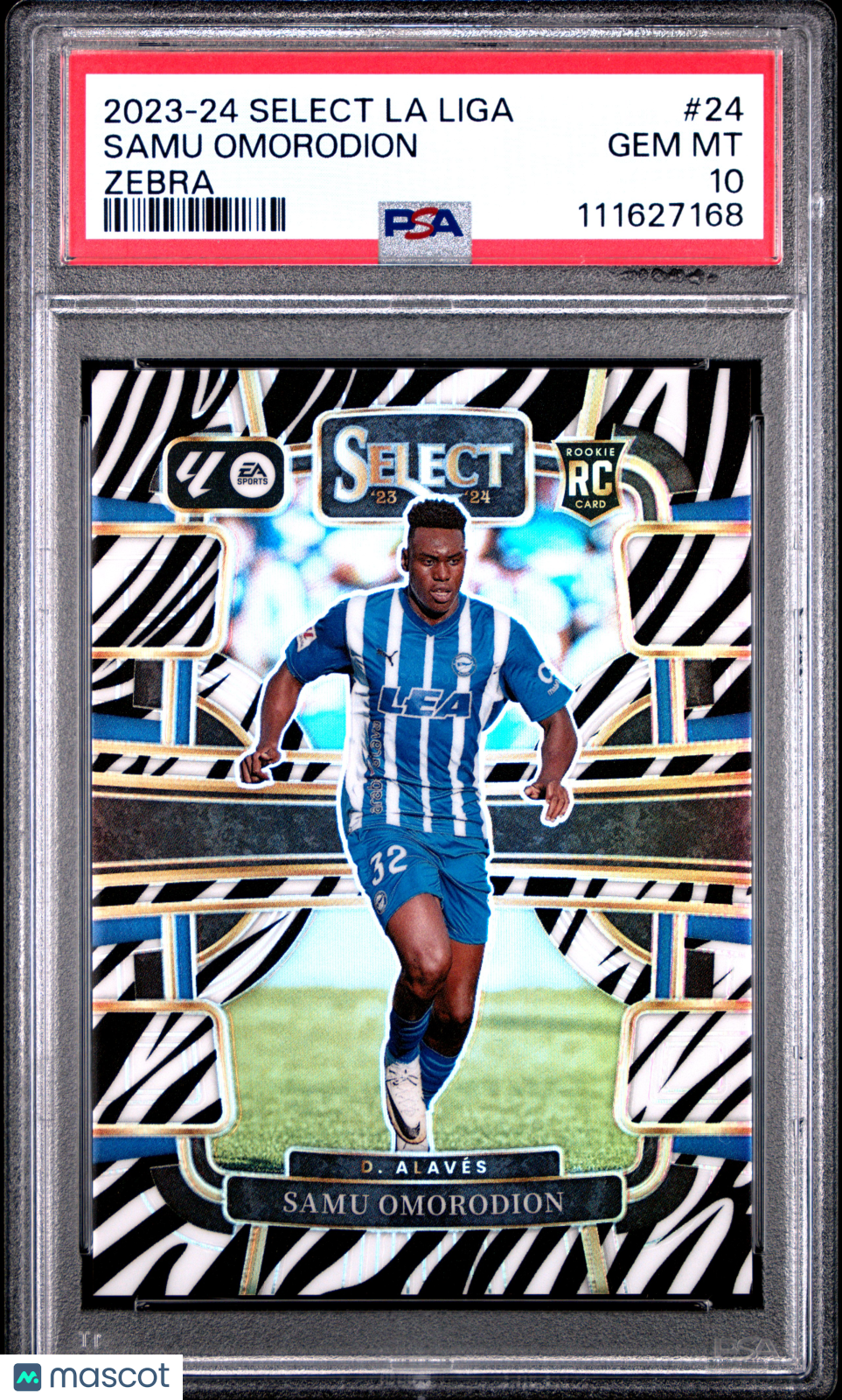 2023-24 Panini Select La Liga Samu Omorodion #24 Zebra PSA 10