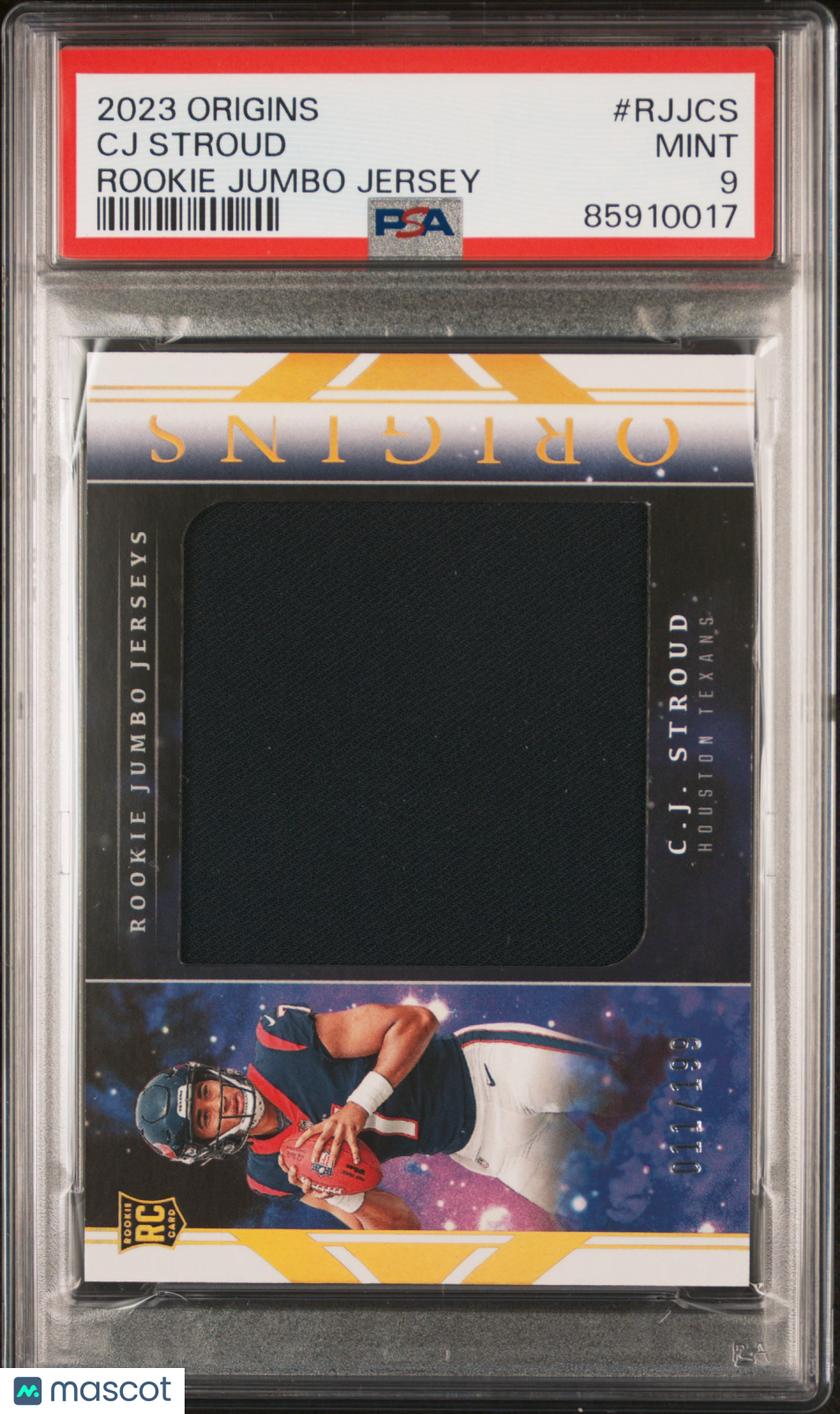 2023 Panini Origins Rookie Jumbo Jersey CJ Stroud #RJJCS PSA 9