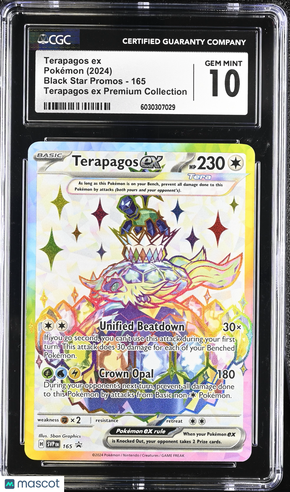 2024 Pokemon Black Star Promos Terepagos ex Premium Collection CGC 10
