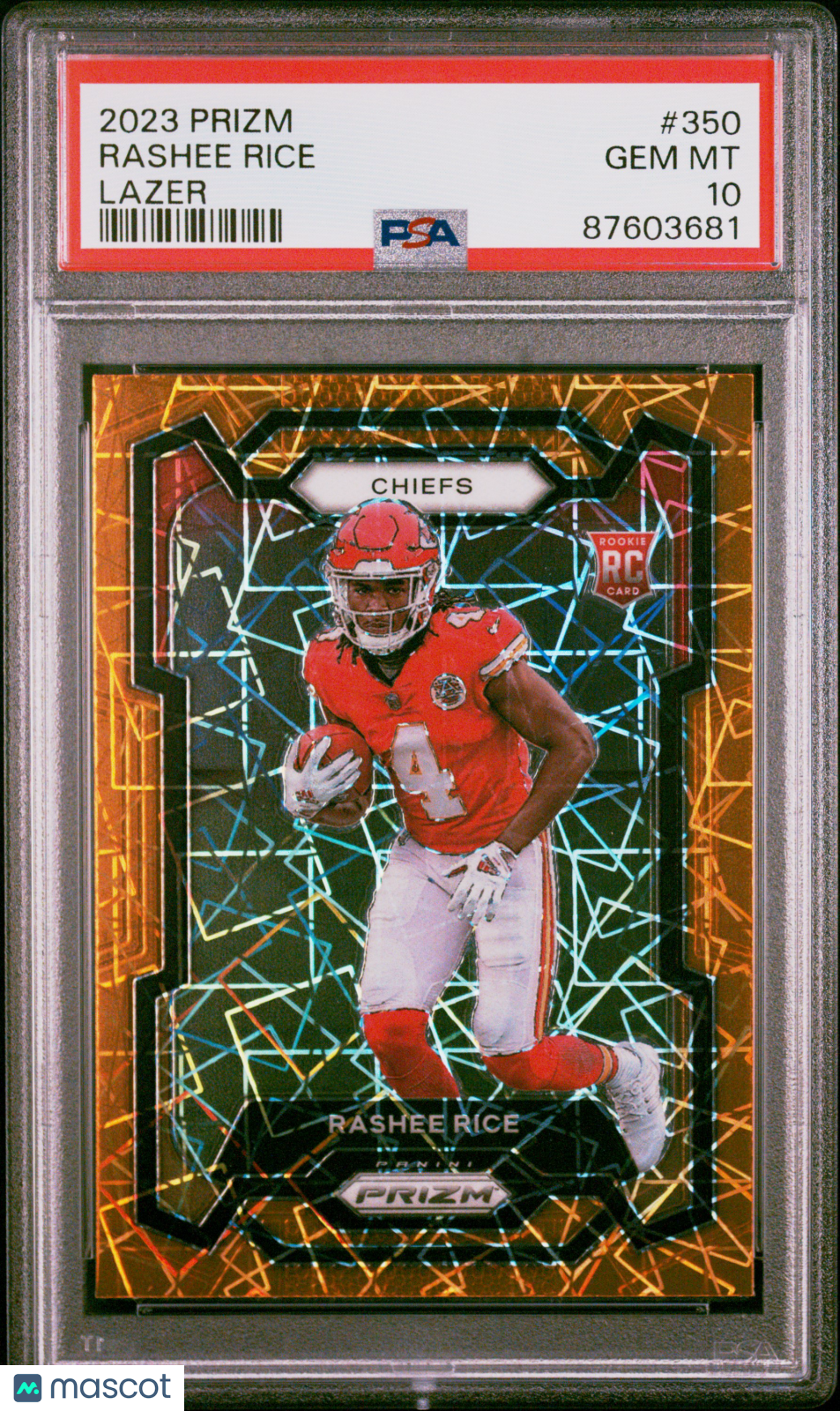 2023 Panini Prizm Rashee Rice #350 Lazer PSA 10