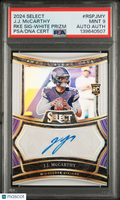 2024 Panini Select Rookie Signatures JJ Mccarthy #RSPJMY RKE White Prizm PSA 9 Auto A