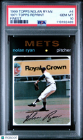 1999 Topps Nolan Ryan 1971 Topps Reprint PSA 10