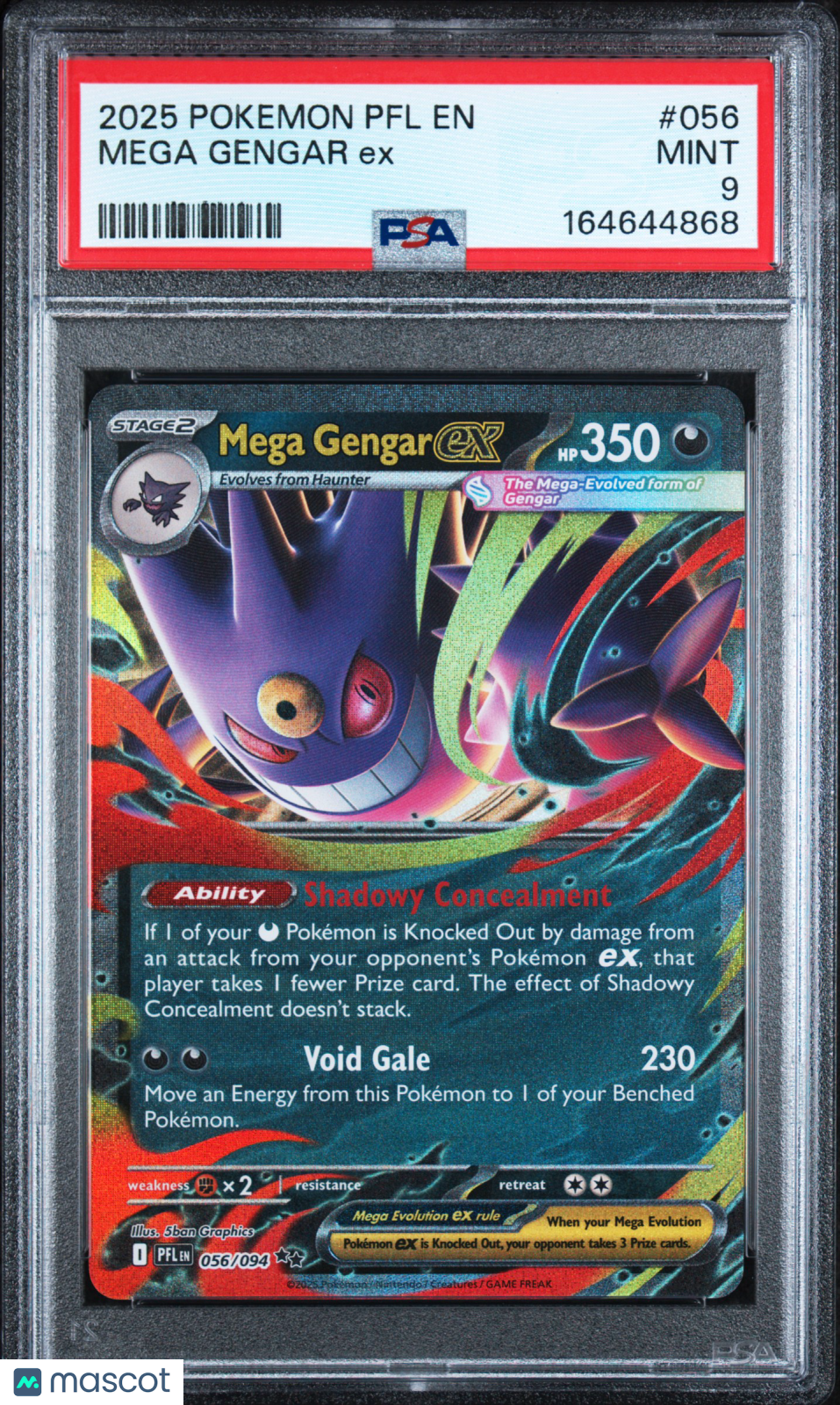 2025 Pokemon PFL Mega Gengar EX PSA 9